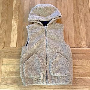 ZARA hooded teddy bear fleece vest